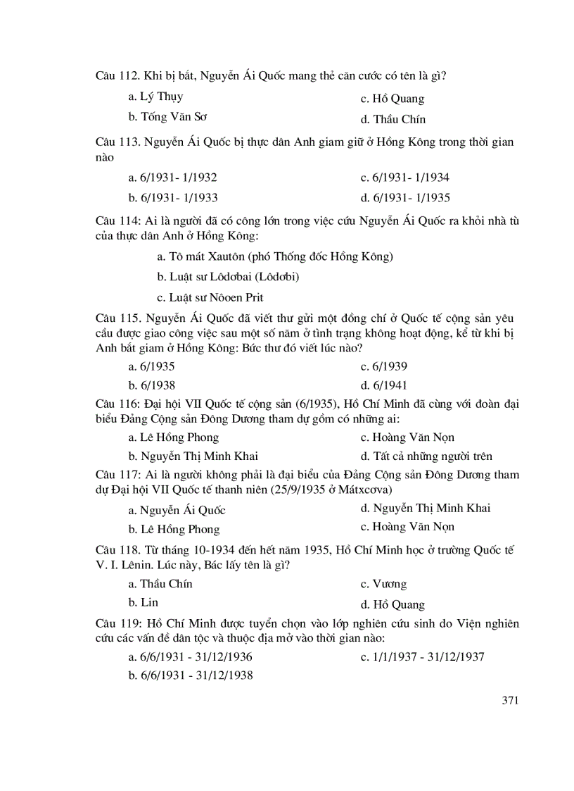 image for page Trac nghiem tu tuong HCM