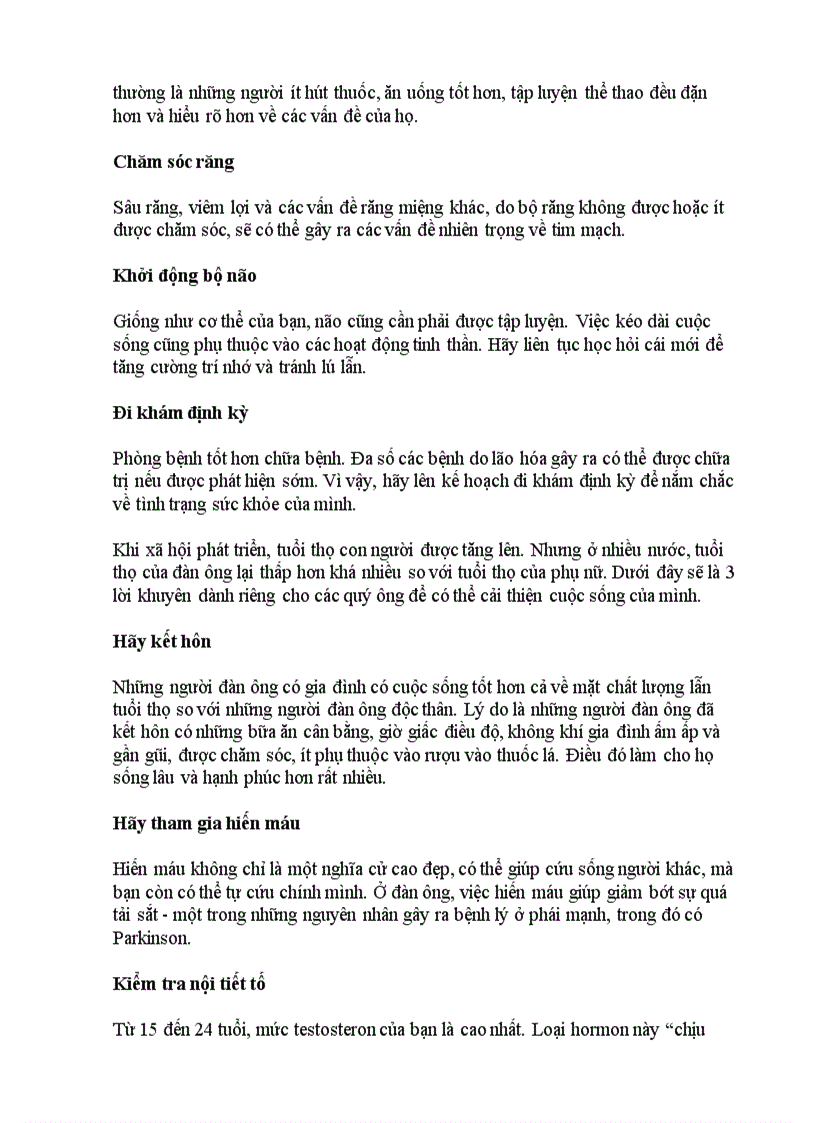 image for page 10 lời khuyên thú vị giúp bạn trẻ lâu