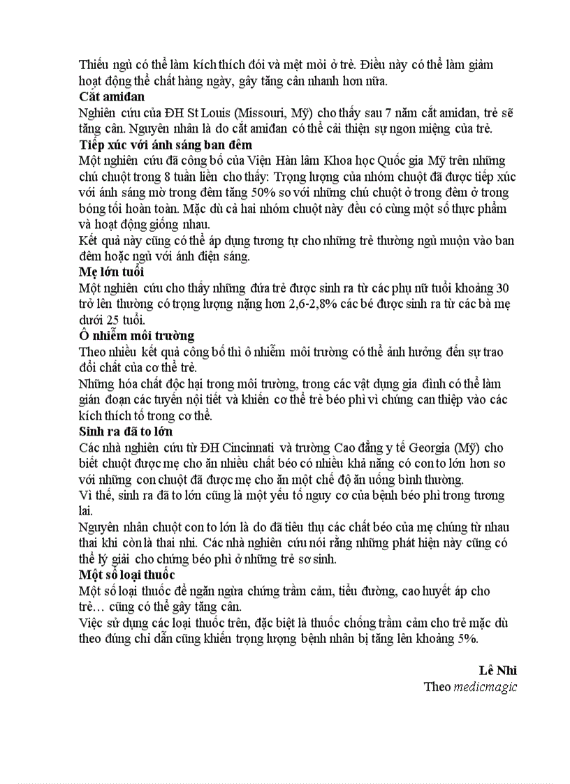 image for page 10 nguyên nhân khó tin khiến trẻ bị béo phì