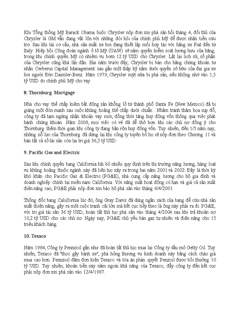 image for page 10 vụ phá sản lớn nhất nước mỹ