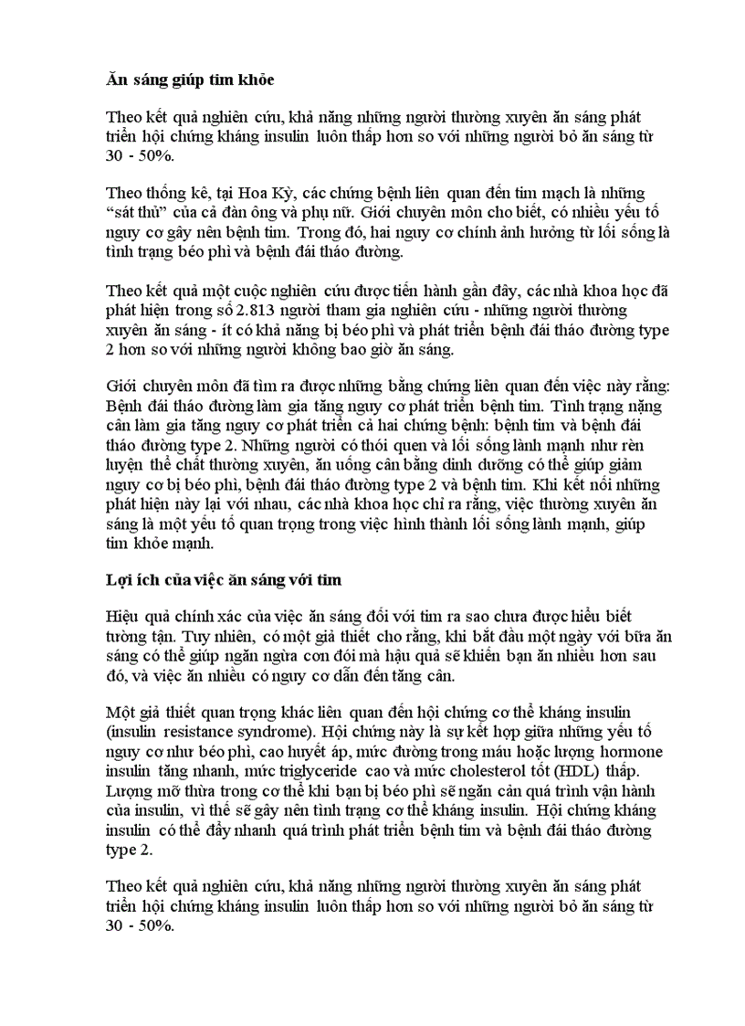 image for page Ăn sáng giúp tim khỏe