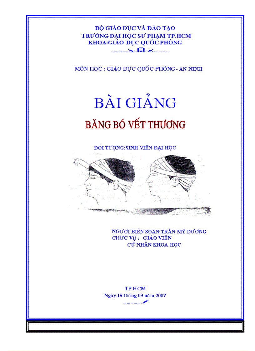 image for page Bài giảng gdqp đh băng bó vết thương