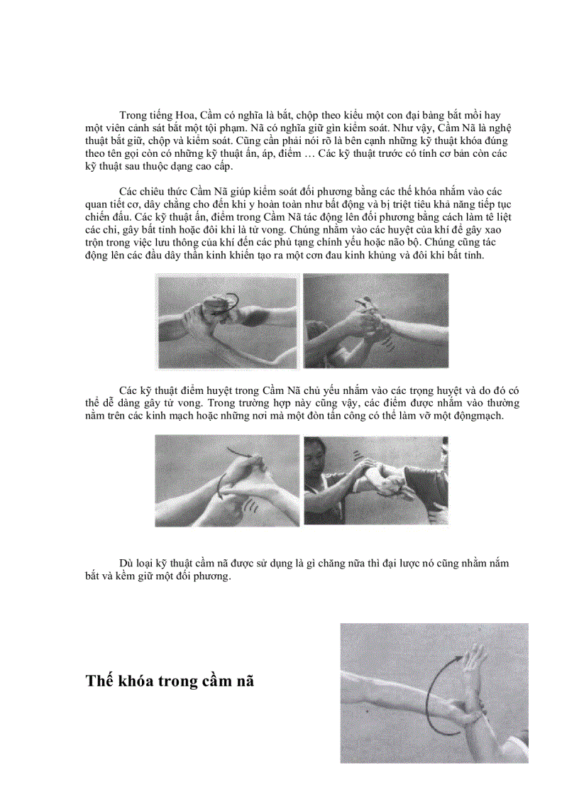 image for page Cầm nã thủ Kỹ thuật và cách luyện