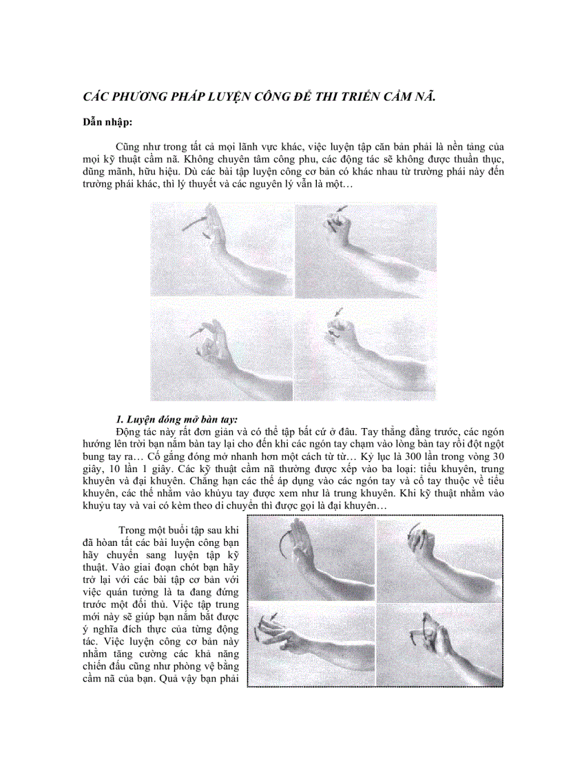 image for page Cầm nã thủ Kỹ thuật và cách luyện