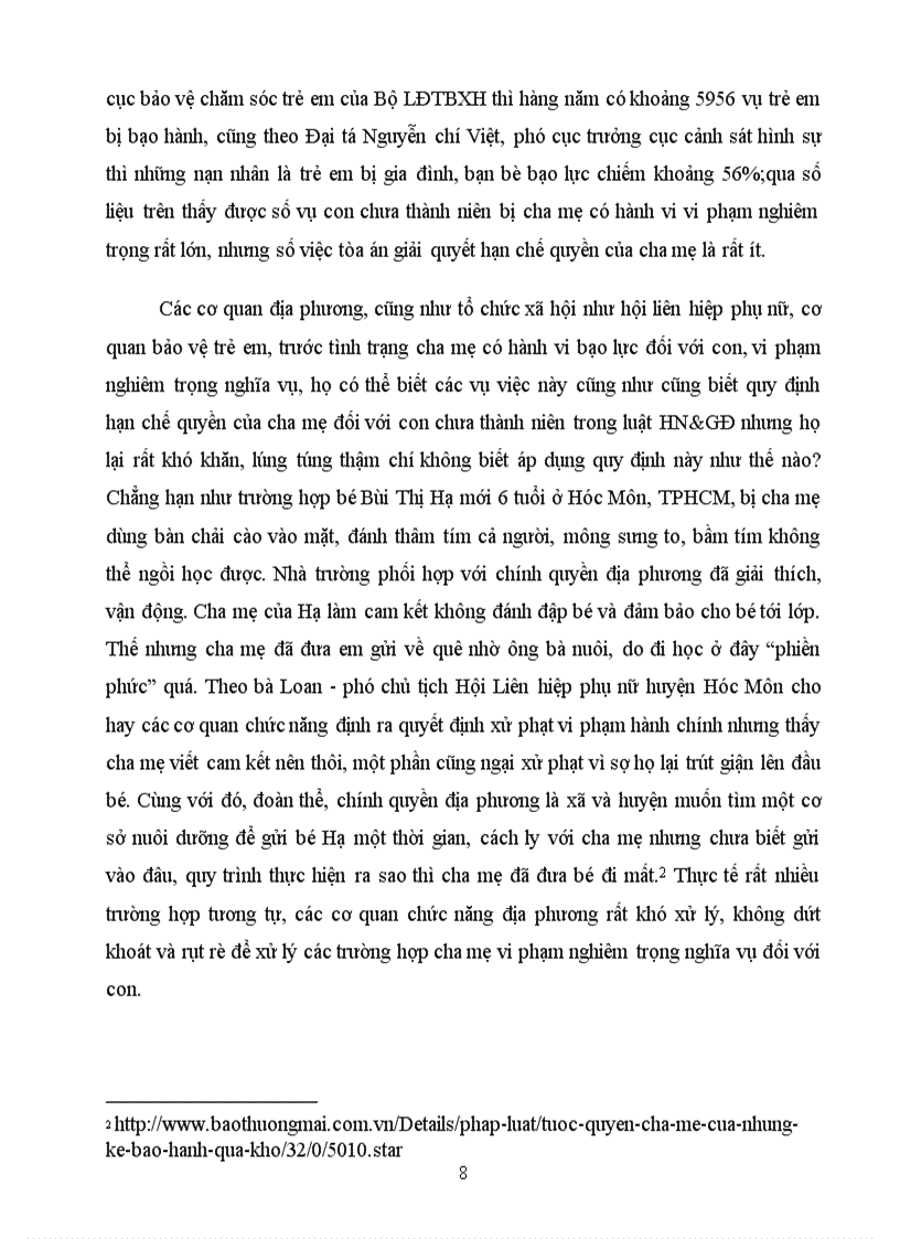 image for page Hạn chế quyền của cha mẹ với con