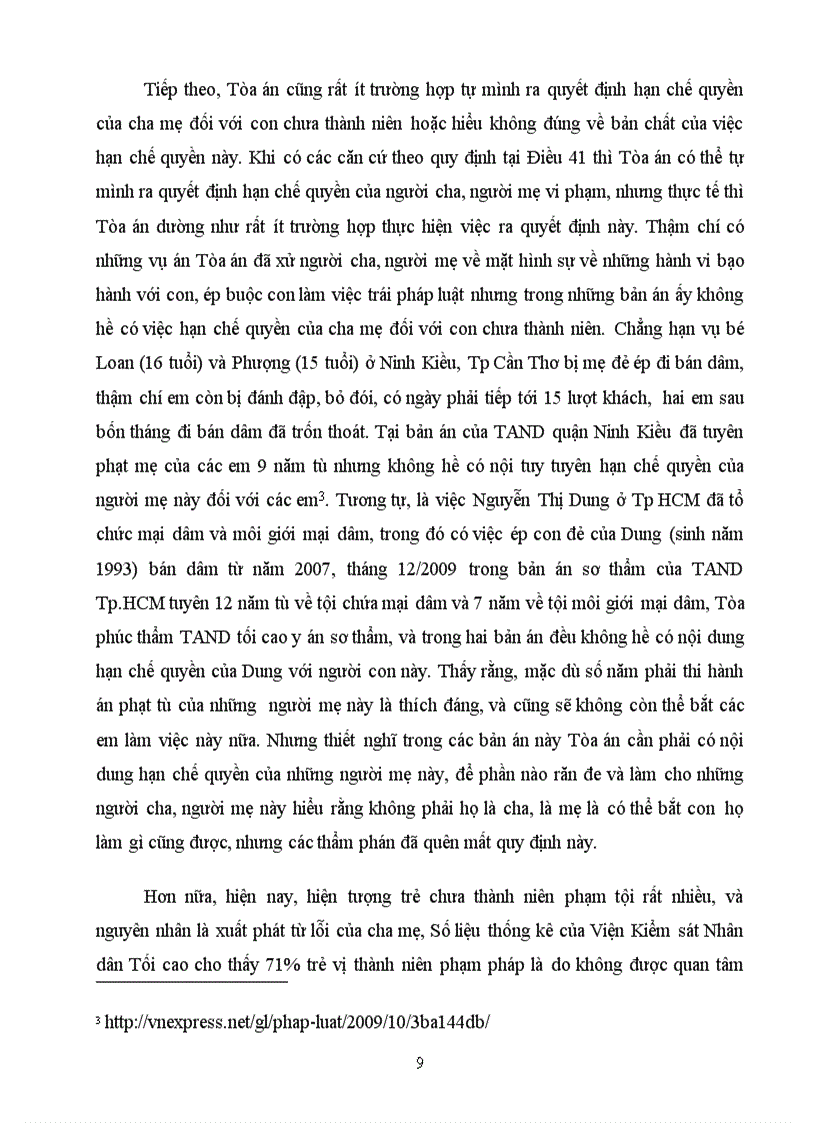 image for page Hạn chế quyền của cha mẹ với con