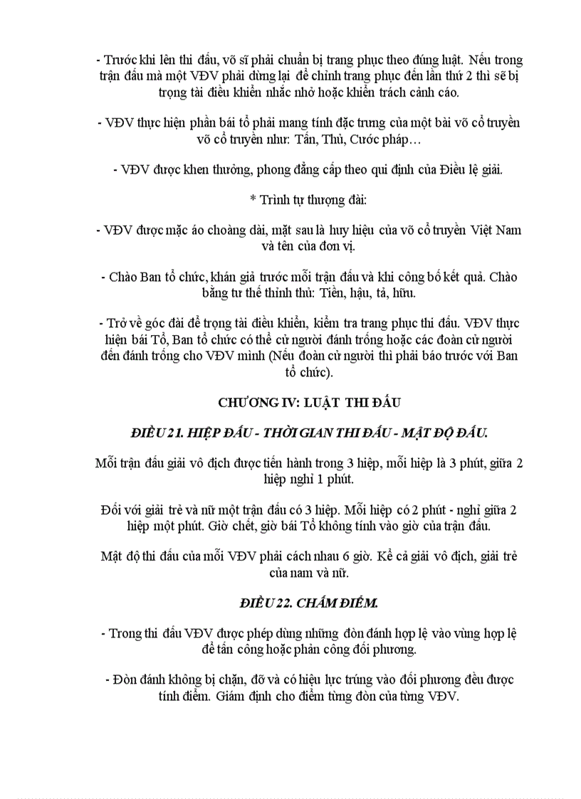 image for page Luật tđ võ cổ truyền