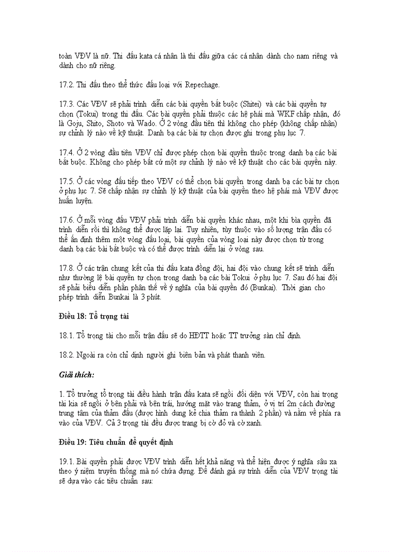 image for page Luật thi đấu karate