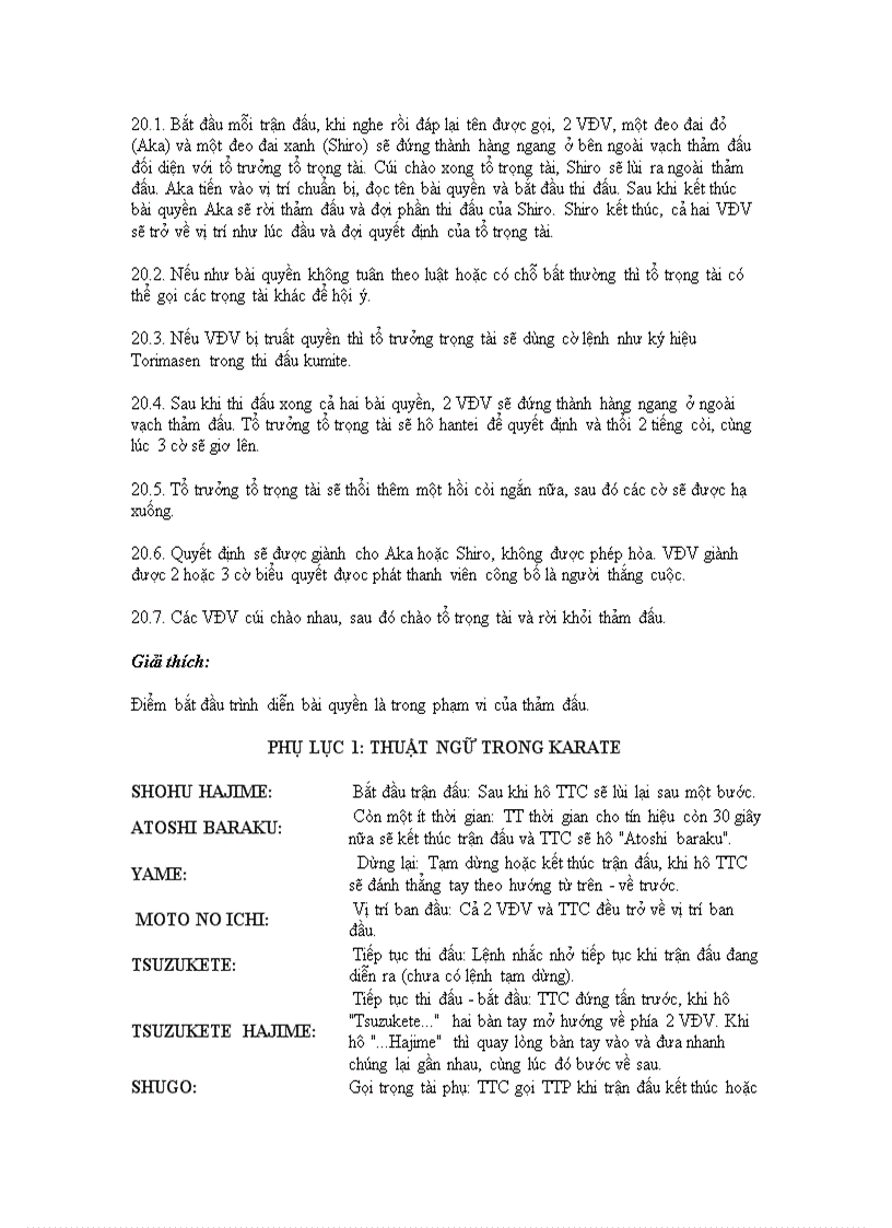 image for page Luật thi đấu karate