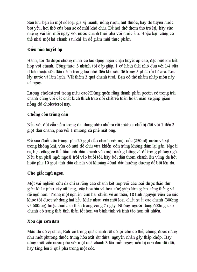 image for page Những lợi ích tuyệt vời của quả chanh