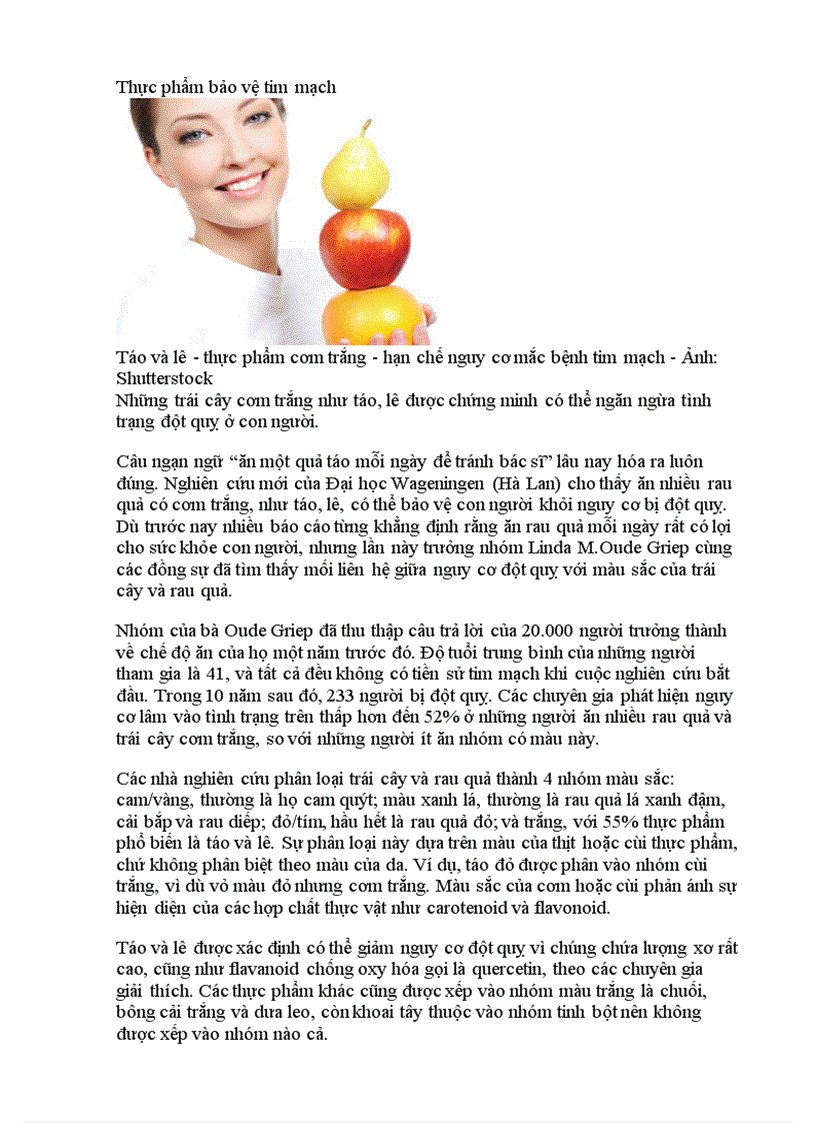 image for page Thực phẩm bảo vệ tim mạch