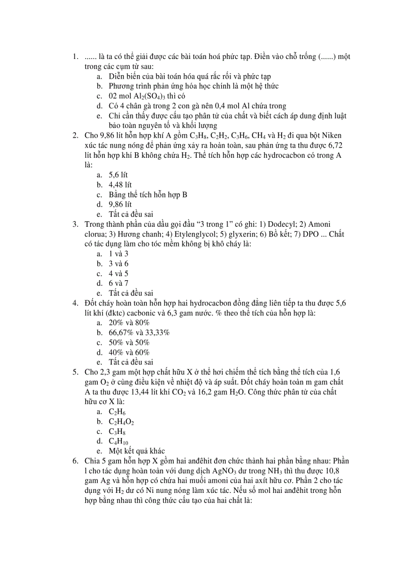 image for page 300 câu hỏi trắc nghiệm và đáp án hóa học