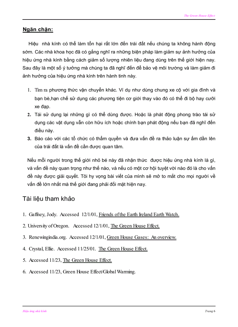 image for page Ảhưởng của hiệu ứng nhà kính đến mtrường