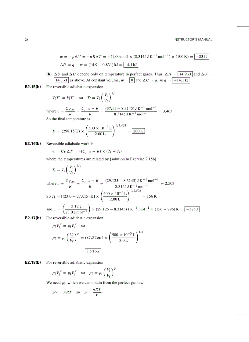 image for page Atkins Physical Chemistry Solution Manual 7th Ed