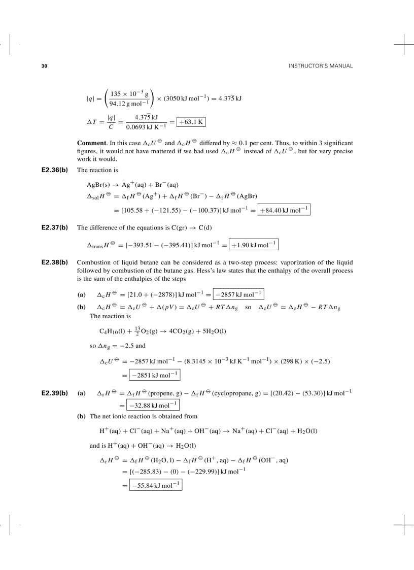image for page Atkins Physical Chemistry Solution Manual 7th Ed