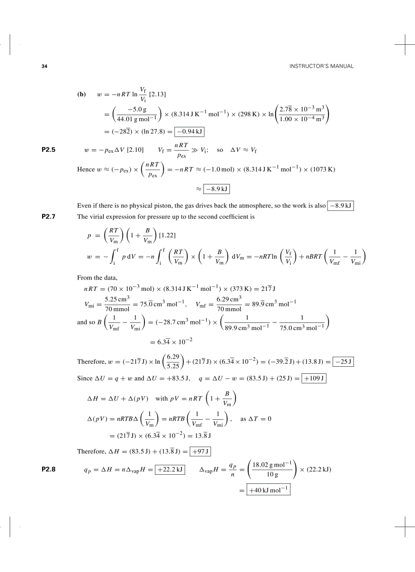 image for page Atkins Physical Chemistry Solution Manual 7th Ed