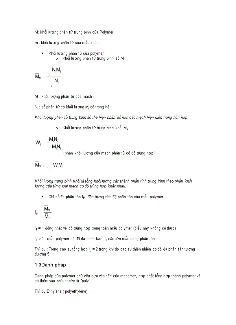 image for page Bài 1 Các Khái Niêm Về Polyme