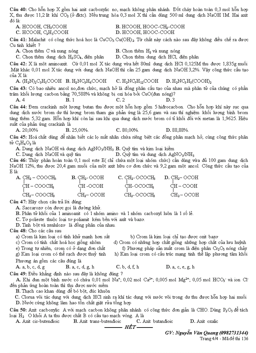image for page Đề thi thử đại học môn Hóa học trường chuyên Bắc Ninh 2010 lần 4