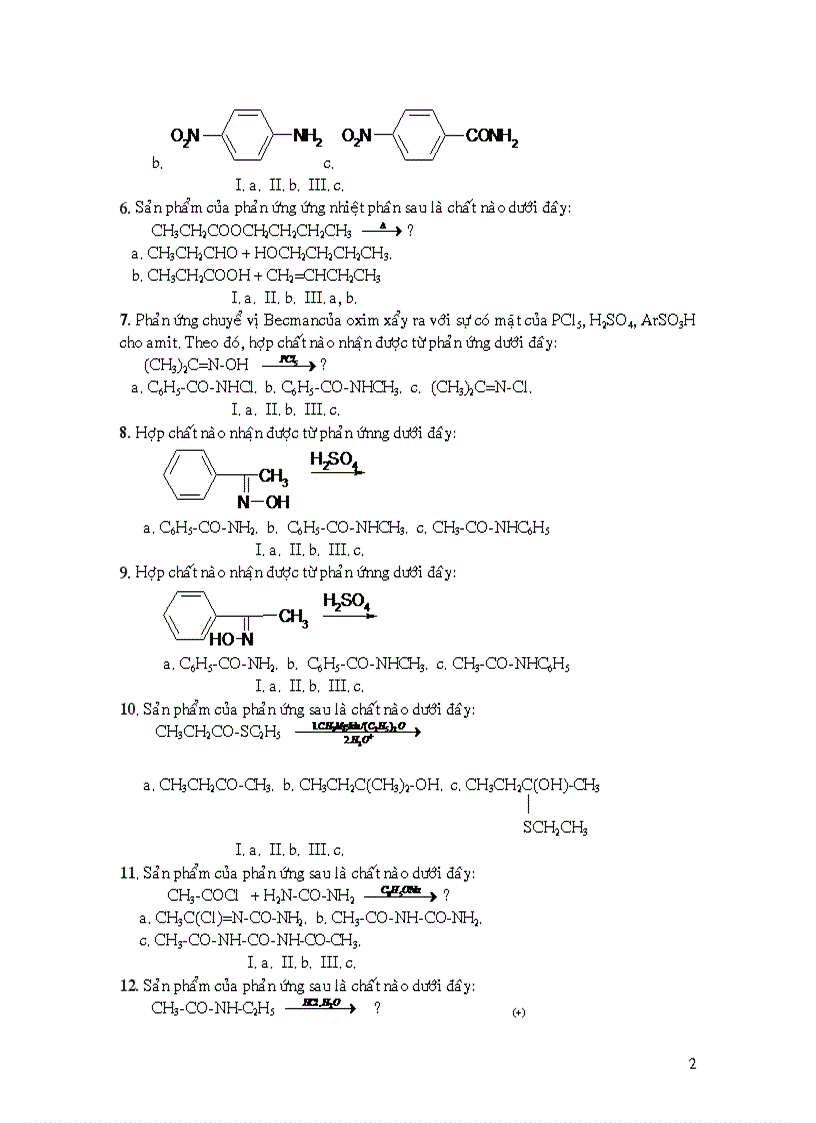 image for page Đề thi trắc nghiệm học phần iii hóa hữu cơ