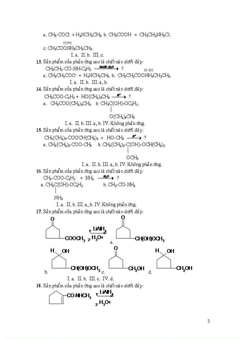 image for page Đề thi trắc nghiệm học phần iii hóa hữu cơ