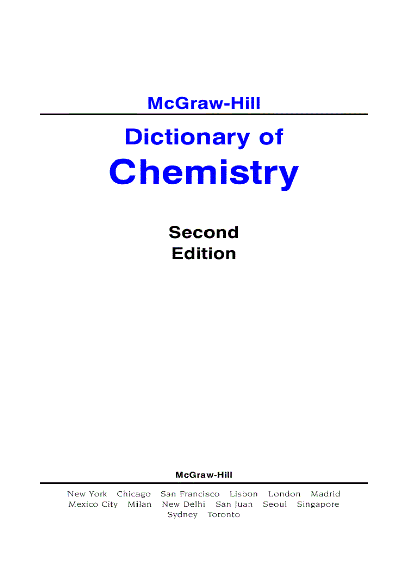 image for page Dictionary of Chemistry