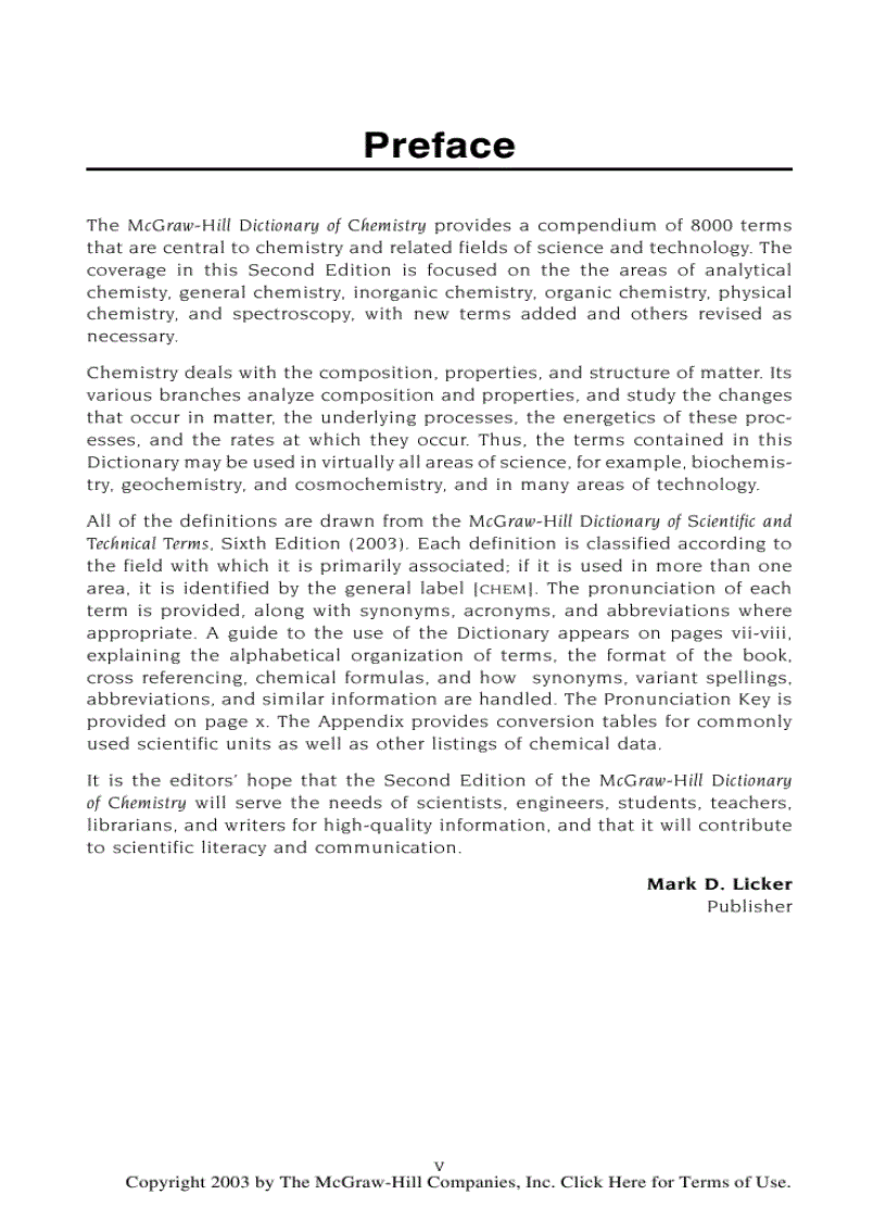 image for page Dictionary of Chemistry