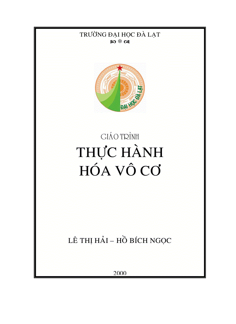 image for page Thực hành Hóa học Vô cơ