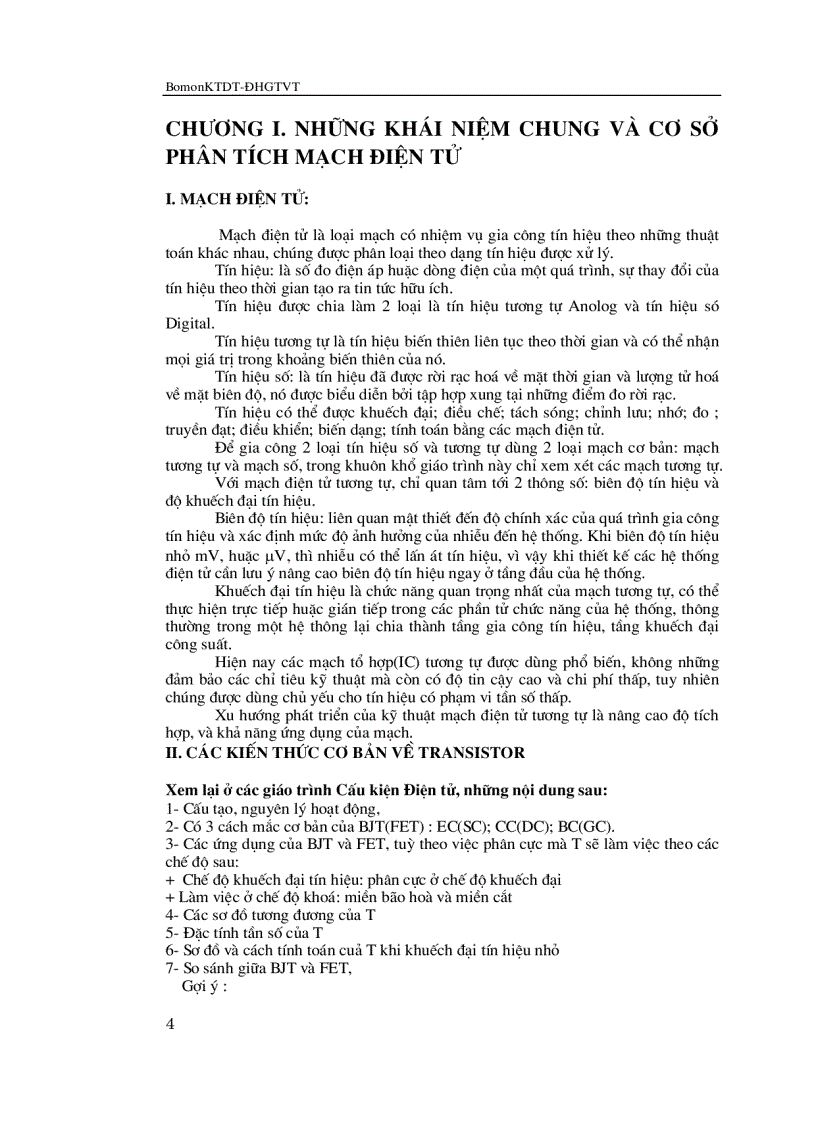 image for page Bài giảng kĩ thuật mạch điện tử