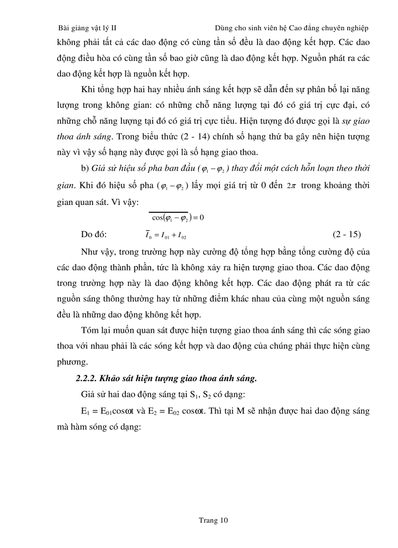 image for page Bài giảng Vật lý 2