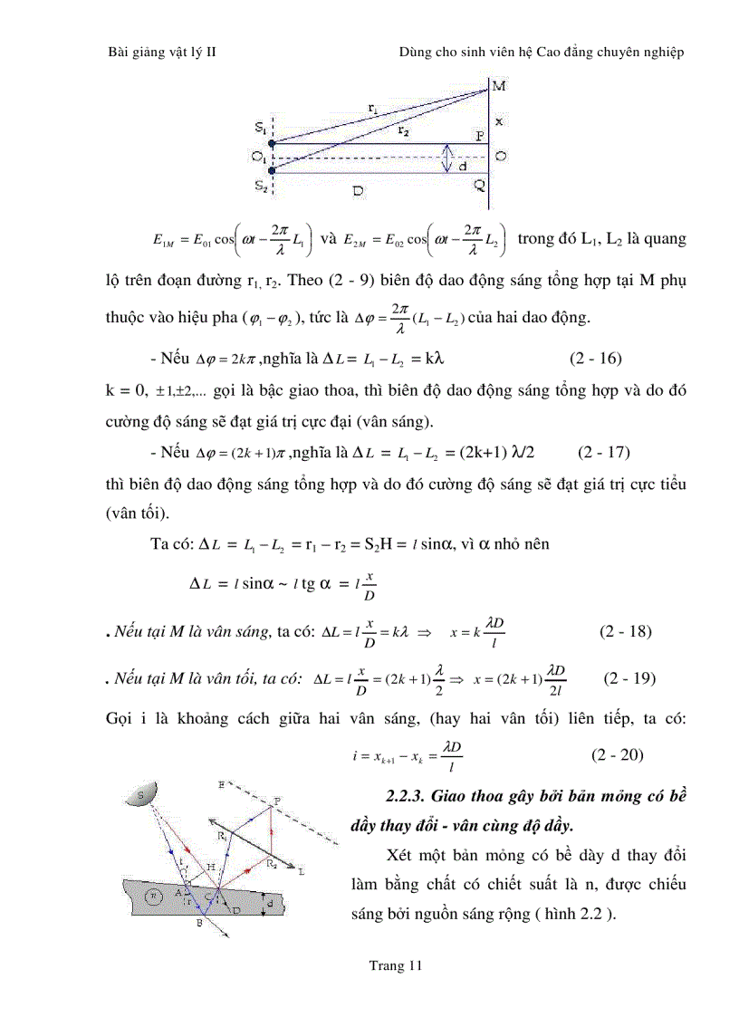 image for page Bài giảng Vật lý 2