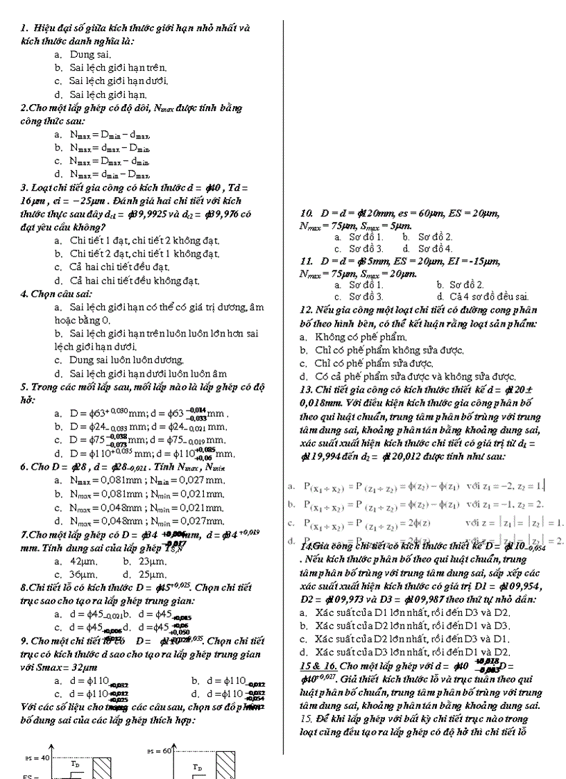 image for page Bài tập trắc nghiệm môn dung sai KT đo