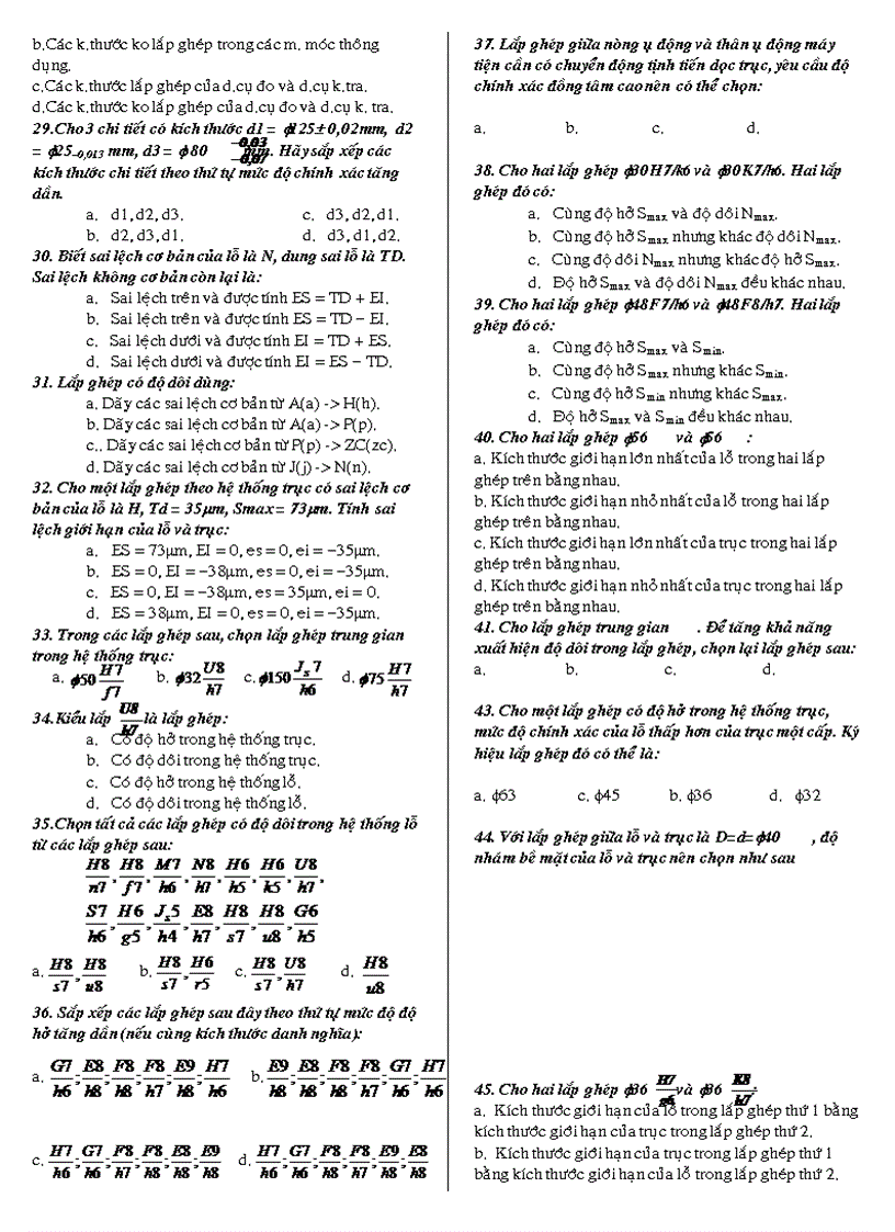image for page Bài tập trắc nghiệm môn dung sai KT đo