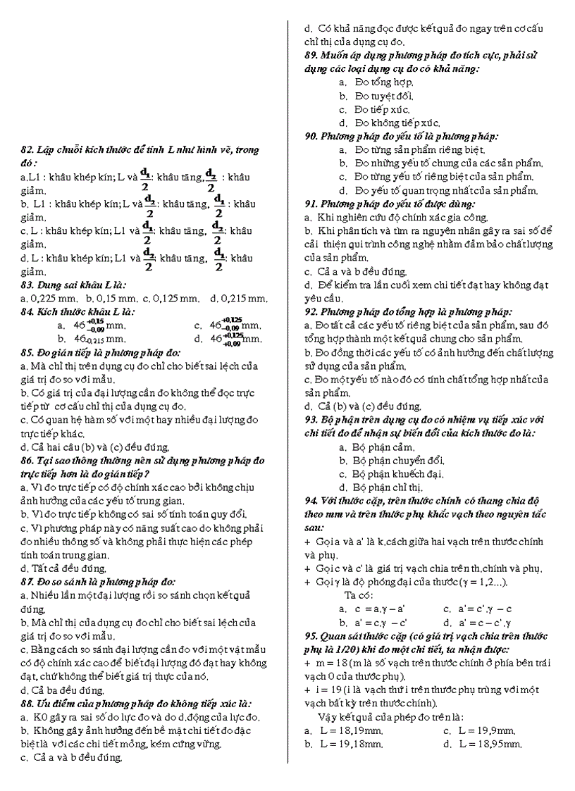 image for page Bài tập trắc nghiệm môn dung sai KT đo