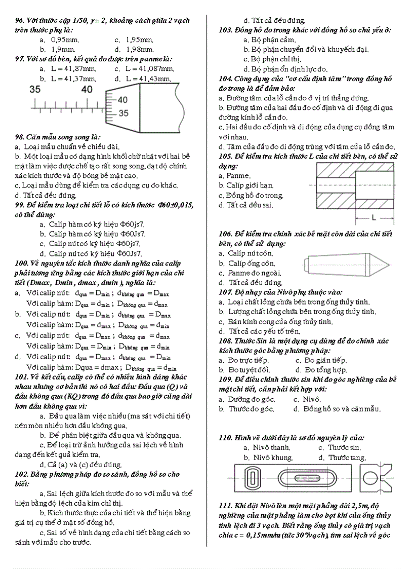 image for page Bài tập trắc nghiệm môn dung sai KT đo