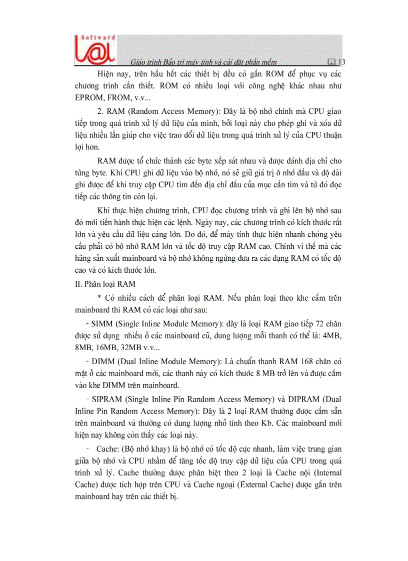 image for page Bảo trì và cài đặt máy tính