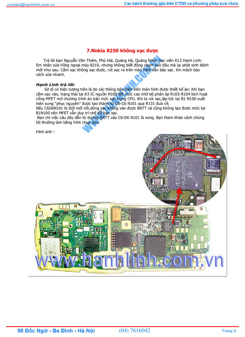 image for page Các bệnh thường gặp trên điện thoại di động và phương pháp sửa chữa