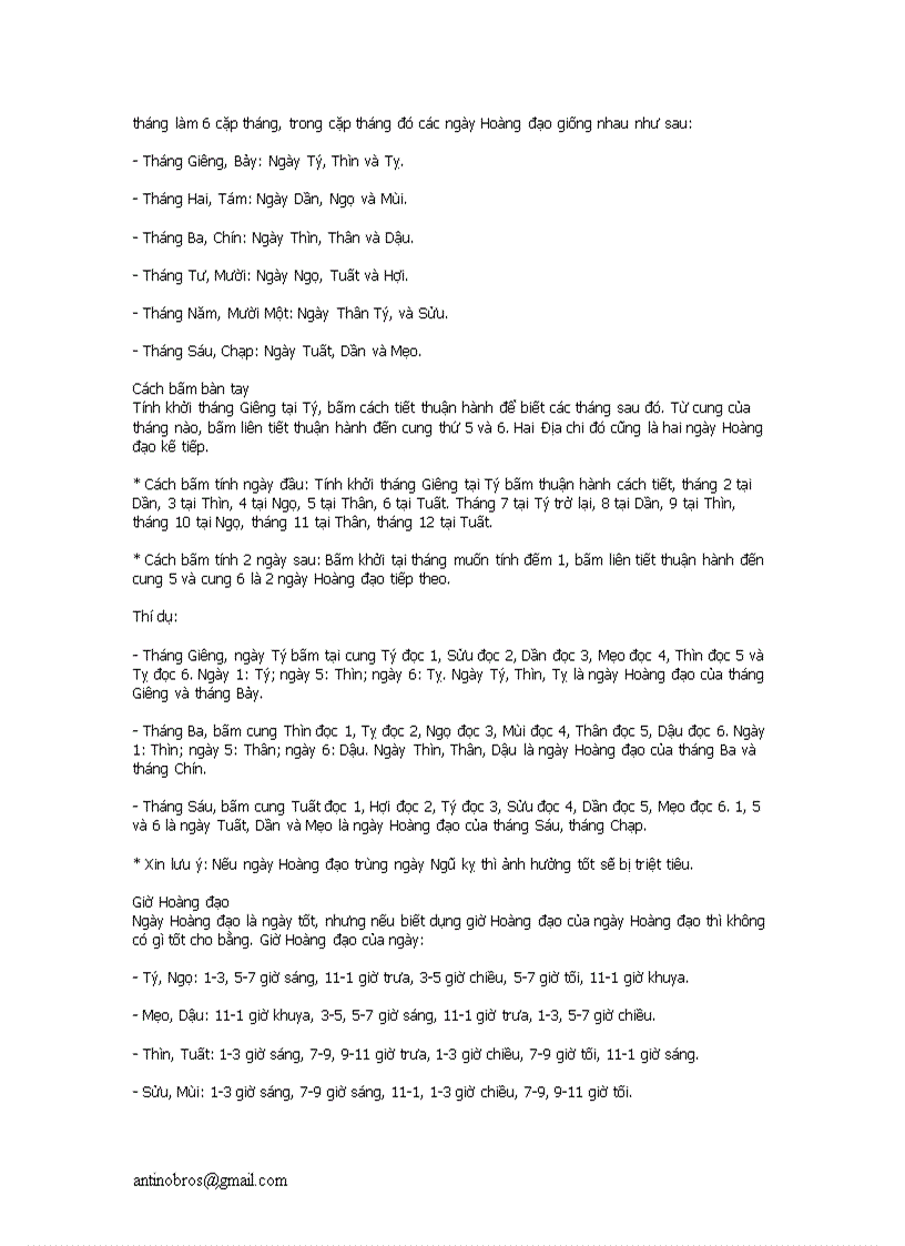 image for page Cach tinh ngay gio hoang dao va tim sao