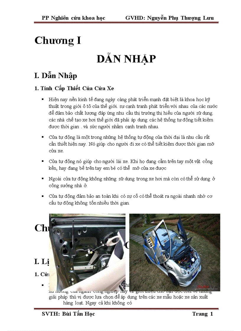 image for page Cua tu dong tren o to