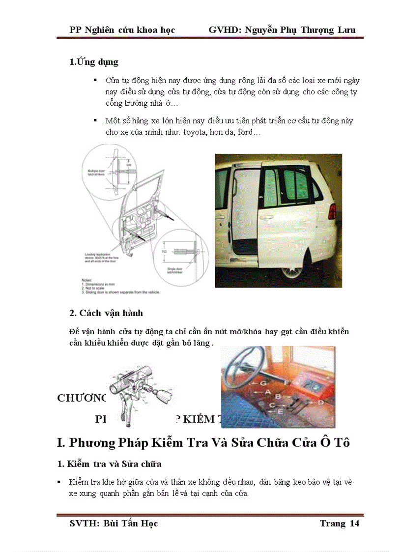 image for page Cua tu dong tren o to