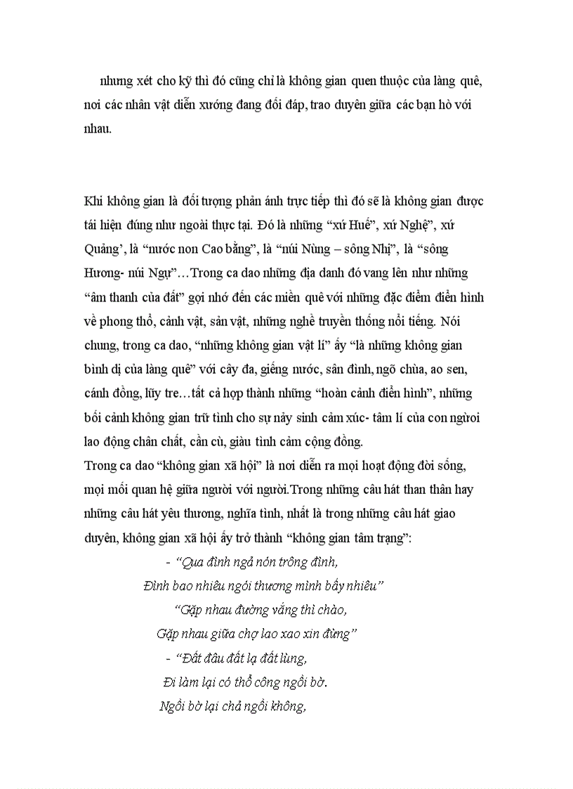 image for page Đặc trưng của không gian thời gian trong ca dao