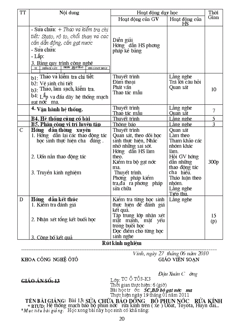 image for page Giáo Án Điện ô tô DM27