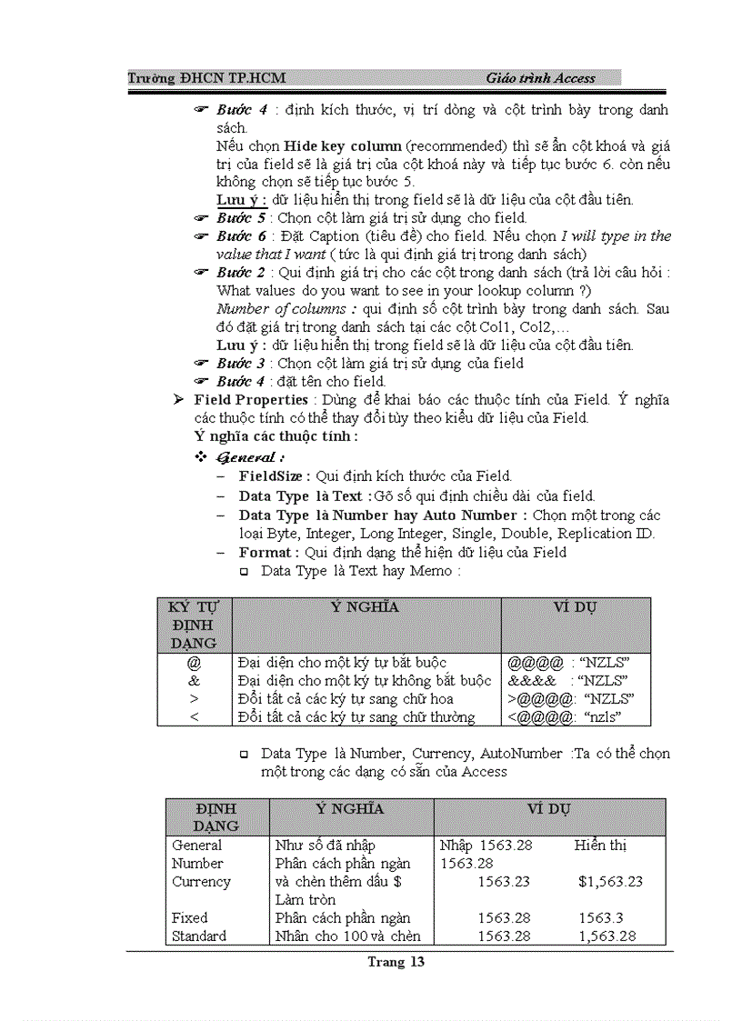 image for page Giáo trình Access