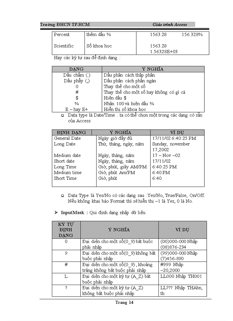 image for page Giáo trình Access