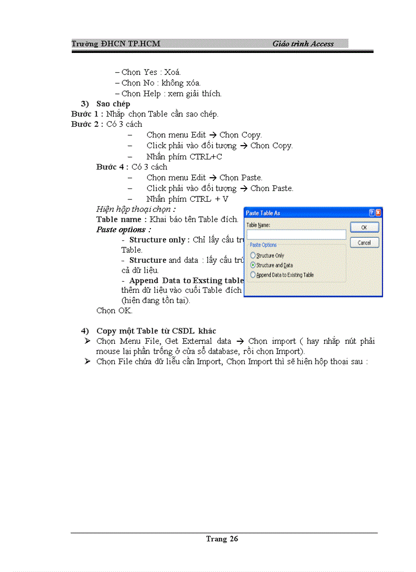 image for page Giáo trình Access