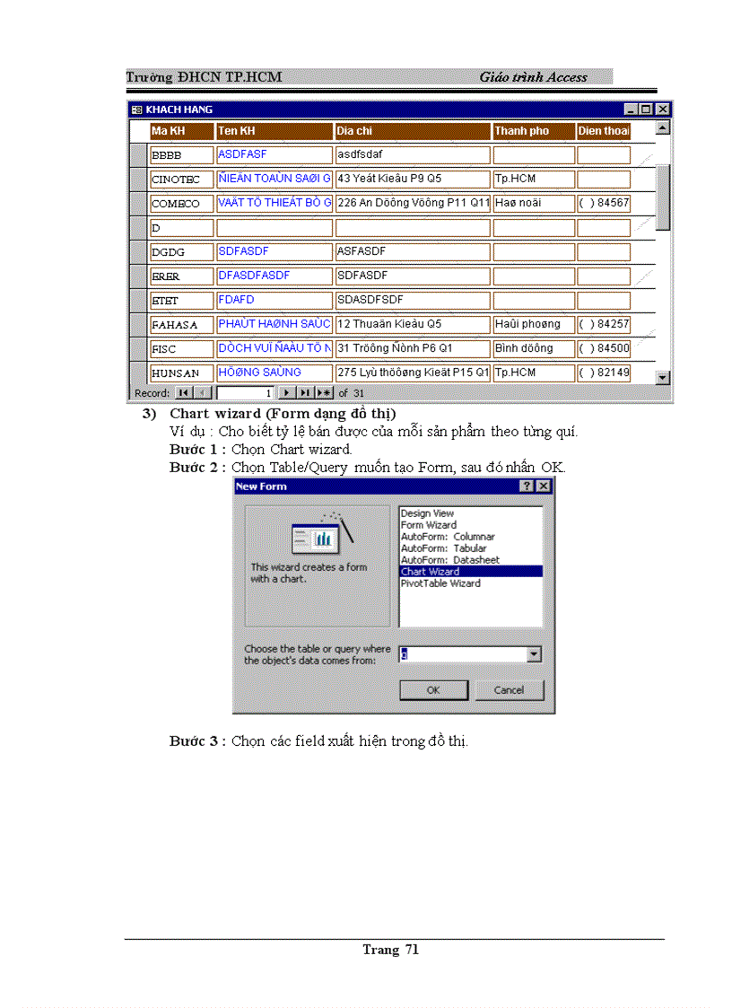 image for page Giáo trình Access