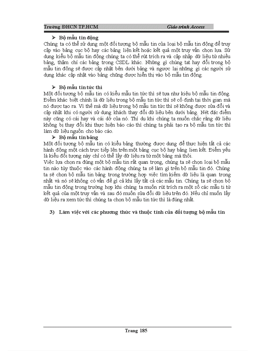 image for page Giáo trình Access