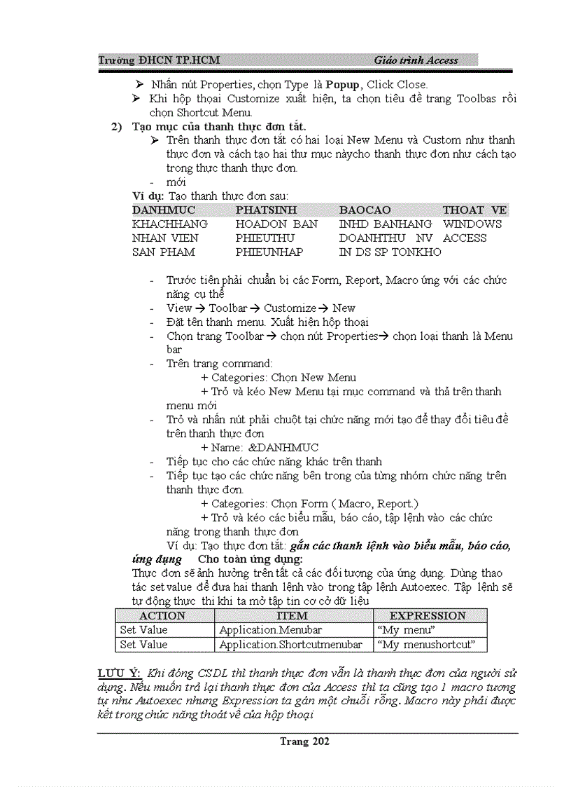 image for page Giáo trình Access