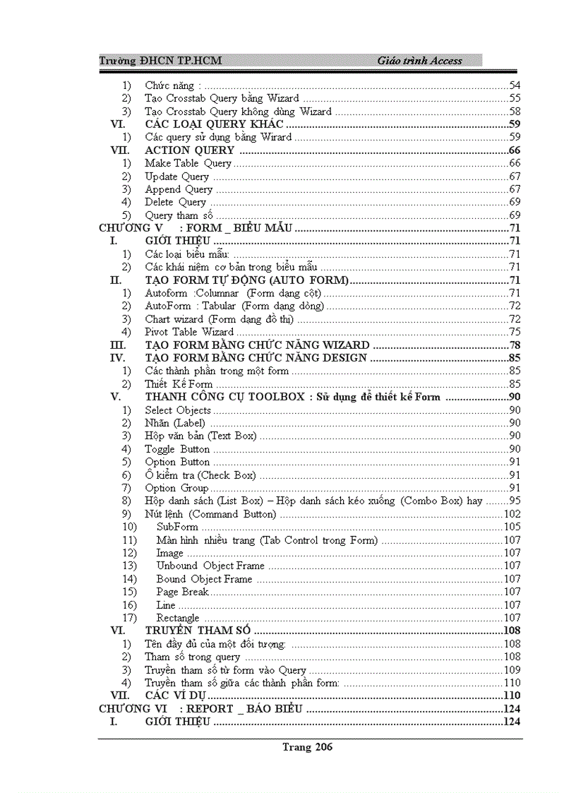 image for page Giáo trình Access