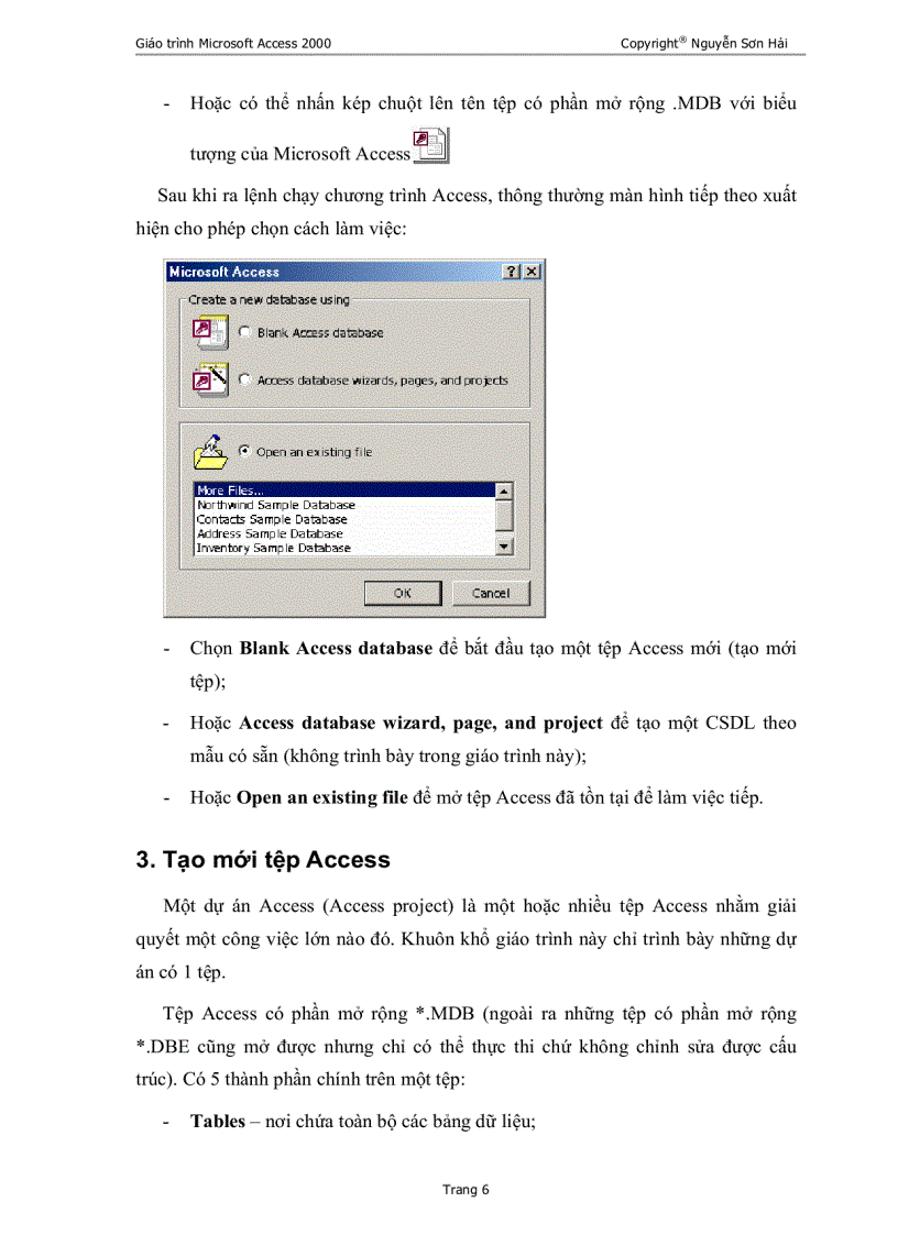 Giáo trình MS Access 2000