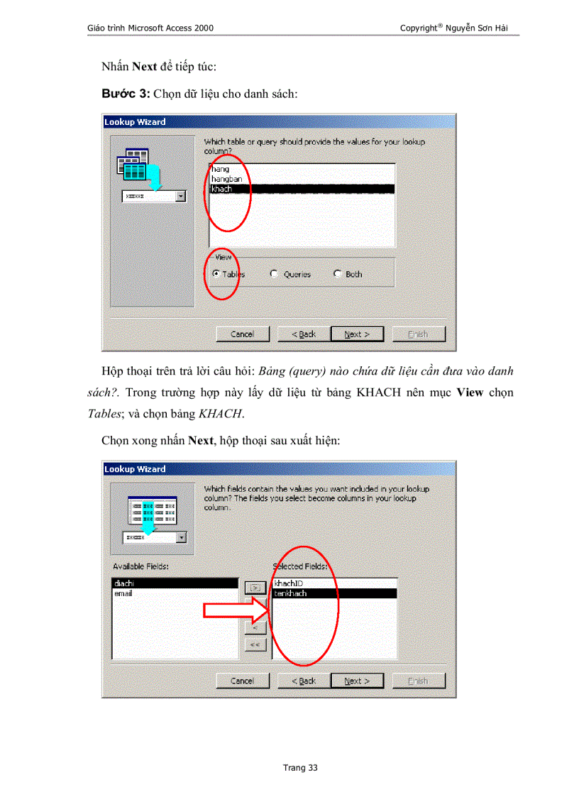 image for page Giáo trình MS Access 2000
